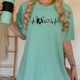 Boston Terrier Heartbeat Heart Line Women's Comfort Colors T-Shirt Chalky Mint