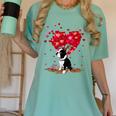 Boston Terrier Lover Heart Shape Boston Terrier Valentine Women's Comfort Colors T-Shirt Chalky Mint