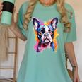 Boston Terrier Lover Pop Art Color Boston Terrier Dog For Men Women Girls Kids Women's Comfort Colors T-Shirt Chalky Mint