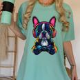 Boston Terrier Lovers Gaming Headphones Boston Terrier Women's Comfort Colors T-Shirt Chalky Mint