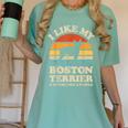 I Like My Boston Terrier And Maybe Like 3 People Dog Lover Women's Comfort Colors T-Shirt Chalky Mint