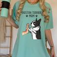 Boston Terrier Mom Dogs Mum Woman Women's Comfort Colors T-Shirt Chalky Mint