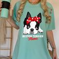 Boston Terrier Mum Dog Woman Idea Women's Comfort Colors T-Shirt Chalky Mint