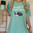 Boston Terrier Puppy Sweet Dreams Pajama For Bedtime Women's Comfort Colors T-Shirt Chalky Mint