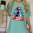 Boston Terrier Santa Claus Coffee Mug Merry Christmas Dogs Women's Comfort Colors T-Shirt Chalky Mint