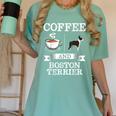 Boston Terrier Shirt Coffee And Boston Terrier Cute Dog For Men Women Girls Kids Women's Comfort Colors T-Shirt Chalky Mint