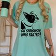 Boston Terrier Shirt Ok Seriously Who Farted Women's Comfort Colors T-Shirt Chalky Mint
