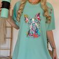 Boston Terrier Splash Women's Comfort Colors T-Shirt Chalky Mint
