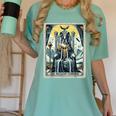 Boston Terrier Tarot Card Dog Women's Comfort Colors T-Shirt Chalky Mint