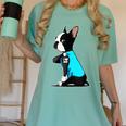 Boston Terrier Tattoos I Love Mom Women's Comfort Colors T-Shirt Chalky Mint