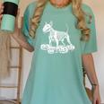 Bull Terrier Skeleton Birthday Halloween Kids Women's Comfort Colors T-Shirt Chalky Mint