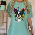 Celebration Event Birthday Party Boston Terrier Women's Comfort Colors T-Shirt Chalky Mint