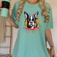 Colorful Boston Terrier Dog For Men Women Kids Women's Comfort Colors T-Shirt Chalky Mint
