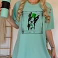 Cool Saint Patrick's Boston Terrier T Shirt For Dogs Lovers Women's Comfort Colors T-Shirt Chalky Mint