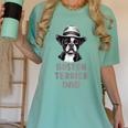 Cute Boston Terrier Dad Dog Lovers Puppy Bostie Owner Women's Comfort Colors T-Shirt Chalky Mint