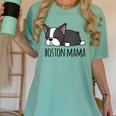 Cute Boston Terrier Boston Mama Women's Comfort Colors T-Shirt Chalky Mint