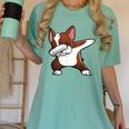 Dabbing Red Boston Terrier Dab Dance Dog Men Women Kids Women's Comfort Colors T-Shirt Chalky Mint
