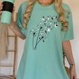 Dandelion Boston Terrier Flower Floral Bostie Tree Women's Comfort Colors T-Shirt Chalky Mint
