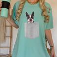 Dog In Your Pocket Boston Terrier For Men Women Girls Kids Women's Comfort Colors T-Shirt Chalky Mint
