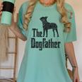 The Dogfather Boston Terrier Dog Funny Dog Gift T-Shirt For Men Women Girls Kids Women's Comfort Colors T-Shirt Chalky Mint