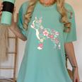 Floral FLower Boston Terrier Mom Grandma Women's Comfort Colors T-Shirt Chalky Mint