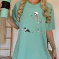 Halloween Boston Terrier And Skeleton Women's Comfort Colors T-Shirt Chalky Mint