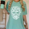 Halloween Costume Skull Boston Terrier Dog Lover Women's Comfort Colors T-Shirt Chalky Mint