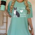 Just A Girl Who Loves Her Boston Terrier Puppy Love Women's Comfort Colors T-Shirt Chalky Mint