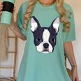 Kids Boston Terrier Dog For Women And Girls Women's Comfort Colors T-Shirt Chalky Mint