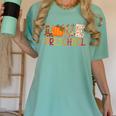 Love Preschool Happy Fall Thanksgiving Women Teacher Women&#x27;s Comfort Colors T-Shirt Chalky Mint