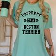 Property Of Boston Terrier Boston Terrier Shirt Women's Comfort Colors T-Shirt Chalky Mint