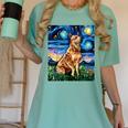Red Heeler Starry Night Cattle Dog Colorful Art By Aja For Men Women Girls Kids Women's Comfort Colors T-Shirt Chalky Mint