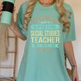 Social Studies Teacher Appreciation Men Women Women&#x27;s Comfort Colors T-Shirt Chalky Mint