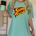 Super Teacher SuperTeacher Women&#x27;s Comfort Colors T-Shirt Chalky Mint