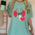 Valentine's Day Boston Terrier Women's Comfort Colors T-Shirt Chalky Mint