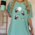 Xmas Tree Santa Riding Boston Terrier Christmas Women's Comfort Colors T-Shirt Chalky Mint