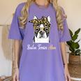 Birthday And Mother's Day -Boston Terrier Mom Women's Comfort Colors T-Shirt Violet