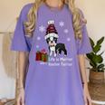 Boston Terrier Christmas T Shirt-Life Is Merrier Premium Tri-Blend Women's Comfort Colors T-Shirt Violet