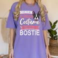 Boston Terrier Dog Bostie Halloween Costume Dog For Kids Women's Comfort Colors T-Shirt Violet