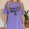 Boston Terrier Dog Bostie Mom Idea For Women Women's Comfort Colors T-Shirt Violet