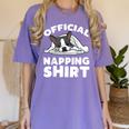 Boston Terrier Dog Official Sleeping Shirt Men Women Kids Women's Comfort Colors T-Shirt Violet