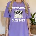 Boston Terrier Dog Official Sleepshirt Pajamas Nightgown For Men Women Girls Kids Women's Comfort Colors T-Shirt Violet