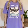 Boston Terrier Dog Official Sleepshirt Pajamas Nightgown Men Women Girls Kids Women's Comfort Colors T-Shirt Violet