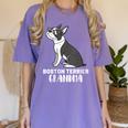 Boston Terrier Dog Owner Grandma Women's Comfort Colors T-Shirt Violet