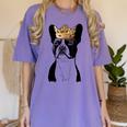 Boston Terrier Dog Wearing Crown For Men Women Girls Kids Women's Comfort Colors T-Shirt Violet