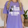 Boston Terrier Dog Women's Comfort Colors T-Shirt Violet