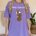 Boston Terrier Who Farted Women's Comfort Colors T-Shirt Violet