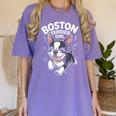 Boston Terrier Girl Cute Cartoon For Dog Owners Pet Terrier Women's Comfort Colors T-Shirt Violet