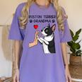 Boston Terrier Grandma Mother's Day Dog Mom Women's Comfort Colors T-Shirt Violet