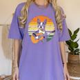 Boston Terrier Guitar Retro Women's Comfort Colors T-Shirt Violet